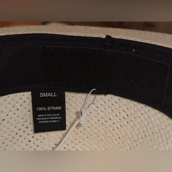 Janessa Leone Cream Hat with Black Band NEW WITH TAGS - Picture 12 of 13